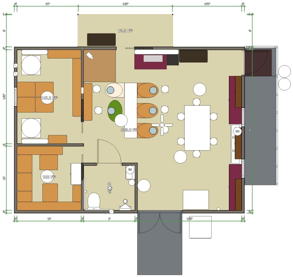 B.C. Natureware studio floor plan